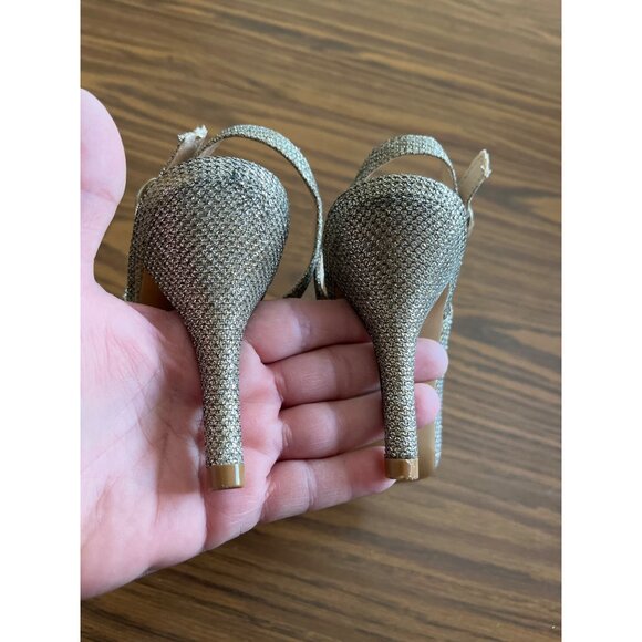 Nine West Bankhead open toed sparkly sling back heels size 6M - Picture 6 of 8